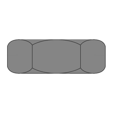 Newport Fasteners Jam Nut, 1-1/8"-7, Steel, Plain, 31/32 in Ht, 100 PK 269953